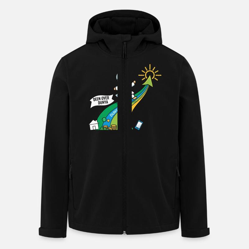 Deen über Dunya 2 - Recycelte Männer Softshell-Jacke von Stanley/Stella - Schwarz
