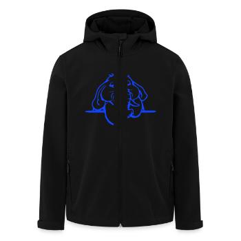 Licorne, éléphant, de mauvaise humeur, en colère, triste - Veste softshell homme en polyester recyclé Stanley/Stella - noir - Devant - AI Model Male 185 light (185cm)