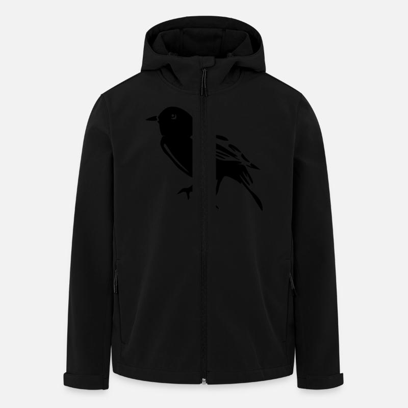 Spatz - Recycelte Männer Softshell-Jacke von Stanley/Stella - Schwarz