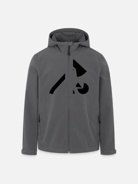 Couper du bois - Veste softshell homme en polyester recyclé Stanley/Stella - noir