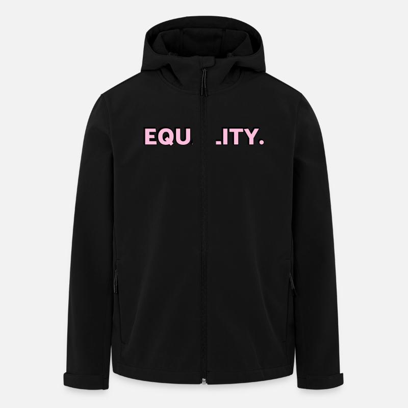 GLEICHHEIT rosa Text LGBTQ Pride Monat - Recycelte Männer Softshell-Jacke von Stanley/Stella - Schwarz