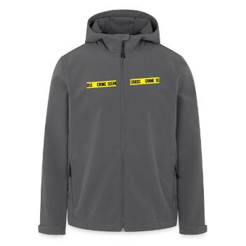 Crime scene do not cross - Men’s Recycled Softshell Jacket by Stanley/Stella - anthracite - Front - AI Model Male 185 light (185cm)
