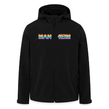 Mannheim LGBT - Recycelte Männer Softshell-Jacke von Stanley/Stella - Schwarz - Vorne - AI Model Male 185 light (185cm)
