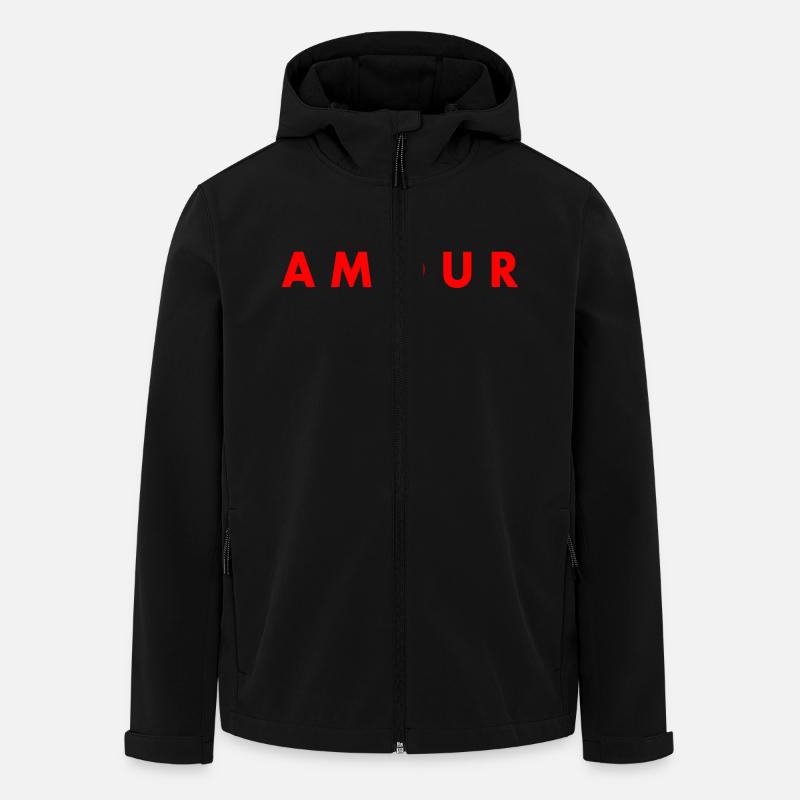 Amour - Veste softshell homme en polyester recyclé Stanley/Stella - noir