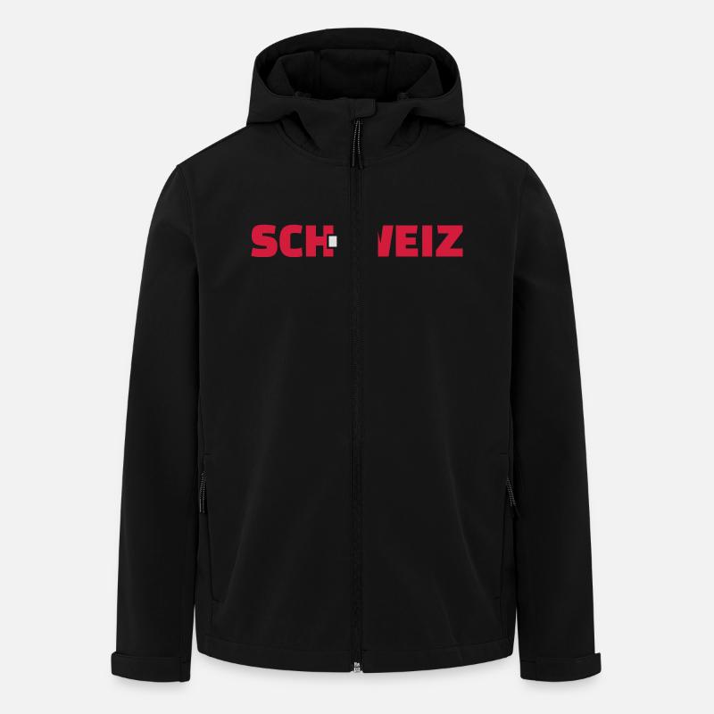 Schweiz - Veste softshell homme en polyester recyclé Stanley/Stella - noir
