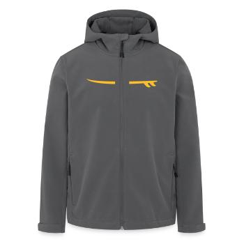 Surfboard - Men’s Recycled Softshell Jacket by Stanley/Stella - black - Front - AI Model Male 185 light (185cm)