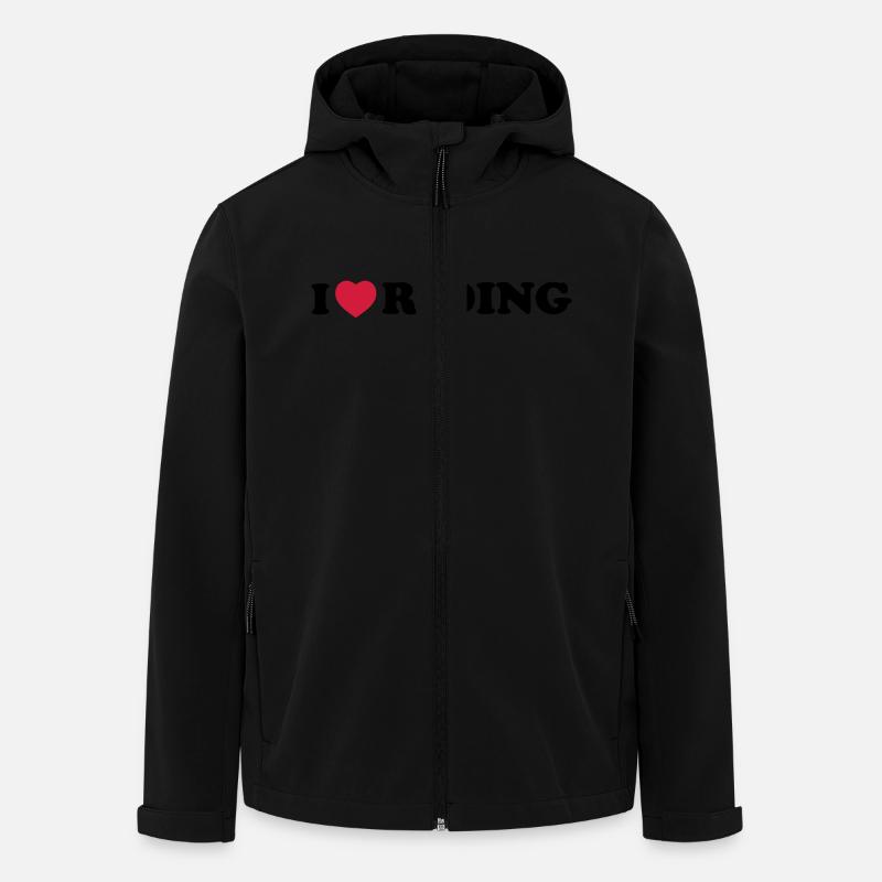 i love riding - Men’s Recycled Softshell Jacket by Stanley/Stella - black