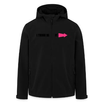 I Think He's Gay - Recycelte Männer Softshell-Jacke von Stanley/Stella - Schwarz - Vorne - AI Model Male 185 light (185cm)