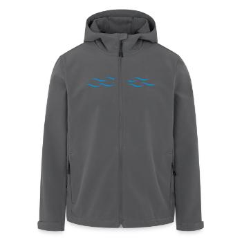 Waves - Men’s Recycled Softshell Jacket by Stanley/Stella - black - Front - AI Model Male 185 light (185cm)