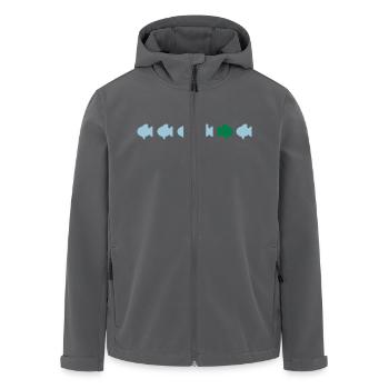 be different fishes - Men’s Recycled Softshell Jacket by Stanley/Stella - black - Front - AI Model Male 185 light (185cm)