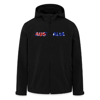 Australien - Recycelte Männer Softshell-Jacke von Stanley/Stella - Schwarz - Vorne - AI Model Male 185 light (185cm)