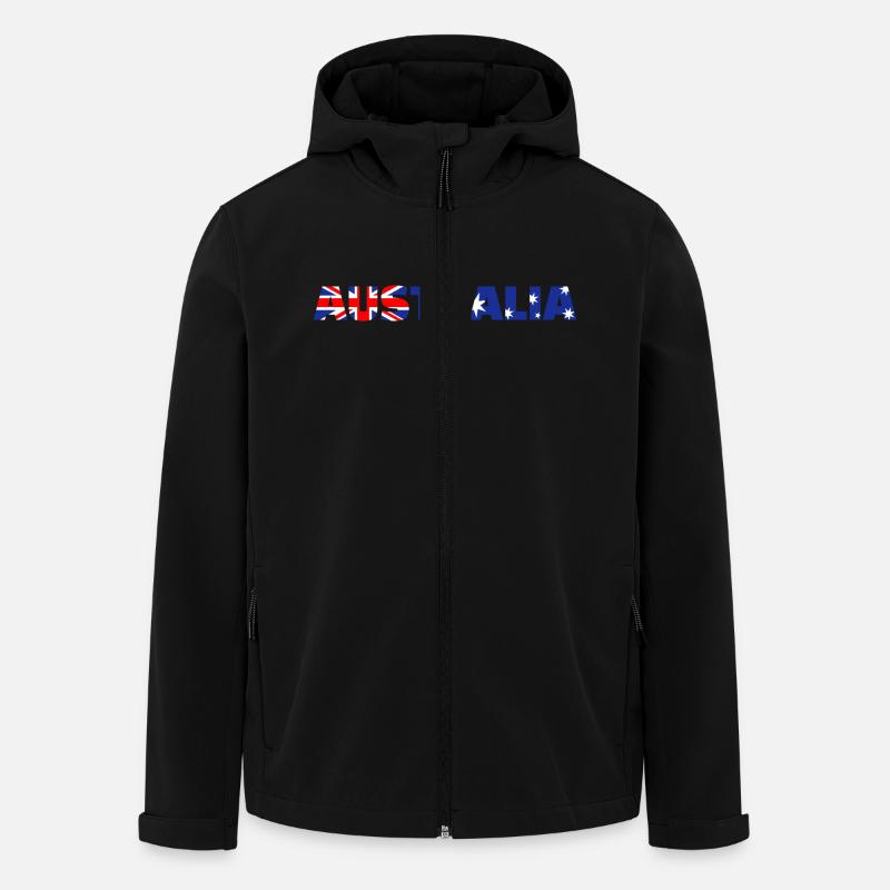 Australien - Recycelte Männer Softshell-Jacke von Stanley/Stella - Schwarz