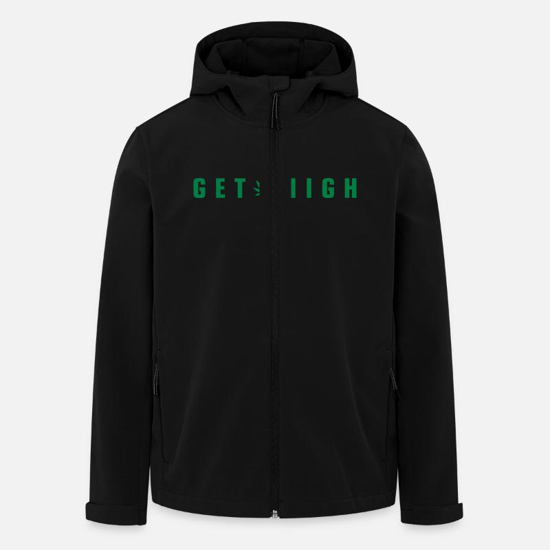 get_high__f1 - Recycelte Männer Softshell-Jacke von Stanley/Stella - Schwarz