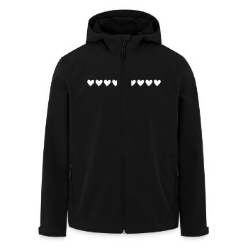Hearts Line Icon - Men’s Recycled Softshell Jacket by Stanley/Stella - black - Front - AI Model Male 185 light (185cm)