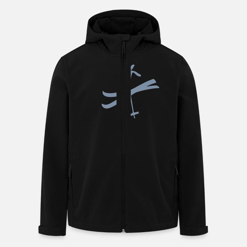 Ski - Recycelte Männer Softshell-Jacke von Stanley/Stella - Schwarz