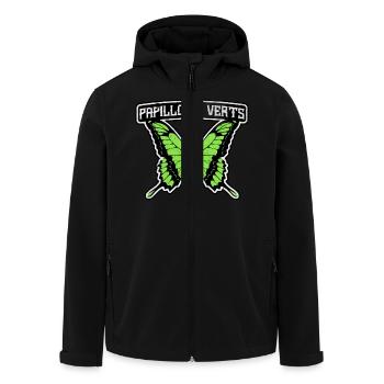Papillons Verts MC - Veste softshell homme en polyester recyclé Stanley/Stella - noir - Devant - AI Model Male 185 light (185cm)