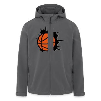 Basketball - Recycelte Männer Softshell-Jacke von Stanley/Stella - Schwarz - Vorne - AI Model Male 185 light (185cm)