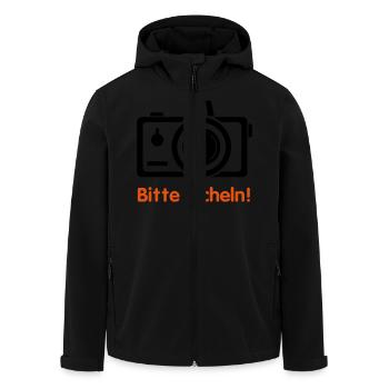 Kamera - Recycelte Männer Softshell-Jacke von Stanley/Stella - Schwarz - Vorne - AI Model Male 185 light (185cm)