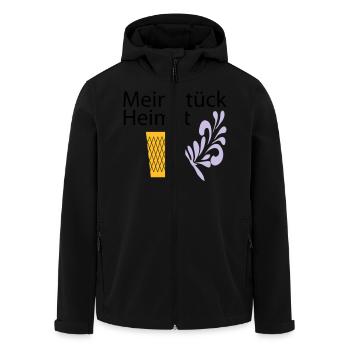Meine Heimat Geripptes - Apfelwein - Recycelte Männer Softshell-Jacke von Stanley/Stella - Schwarz - Vorne - AI Model Male 185 light (185cm)