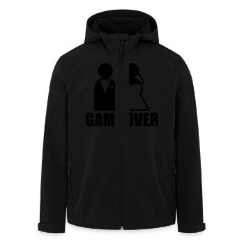 Game Over - Recycelte Männer Softshell-Jacke von Stanley/Stella - Schwarz - Vorne - AI Model Male 185 light (185cm)