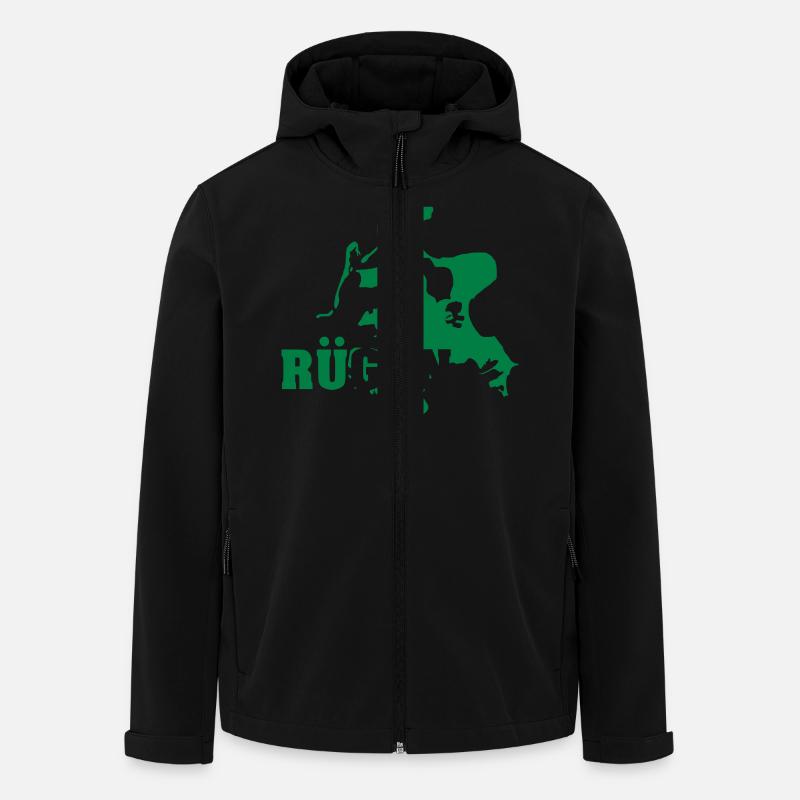 Rügen - Recycelte Männer Softshell-Jacke von Stanley/Stella - Schwarz