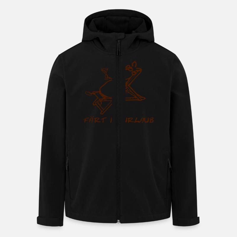 Färt in Urlaub - Recycelte Männer Softshell-Jacke von Stanley/Stella - Schwarz