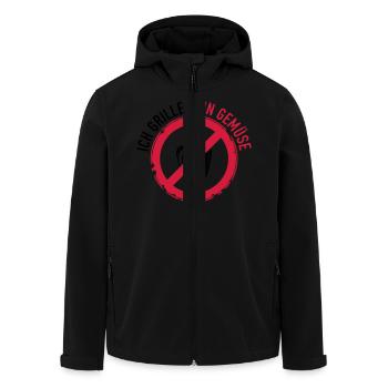 Kein Gemüse - Recycelte Männer Softshell-Jacke von Stanley/Stella - Schwarz - Vorne - AI Model Male 185 light (185cm)