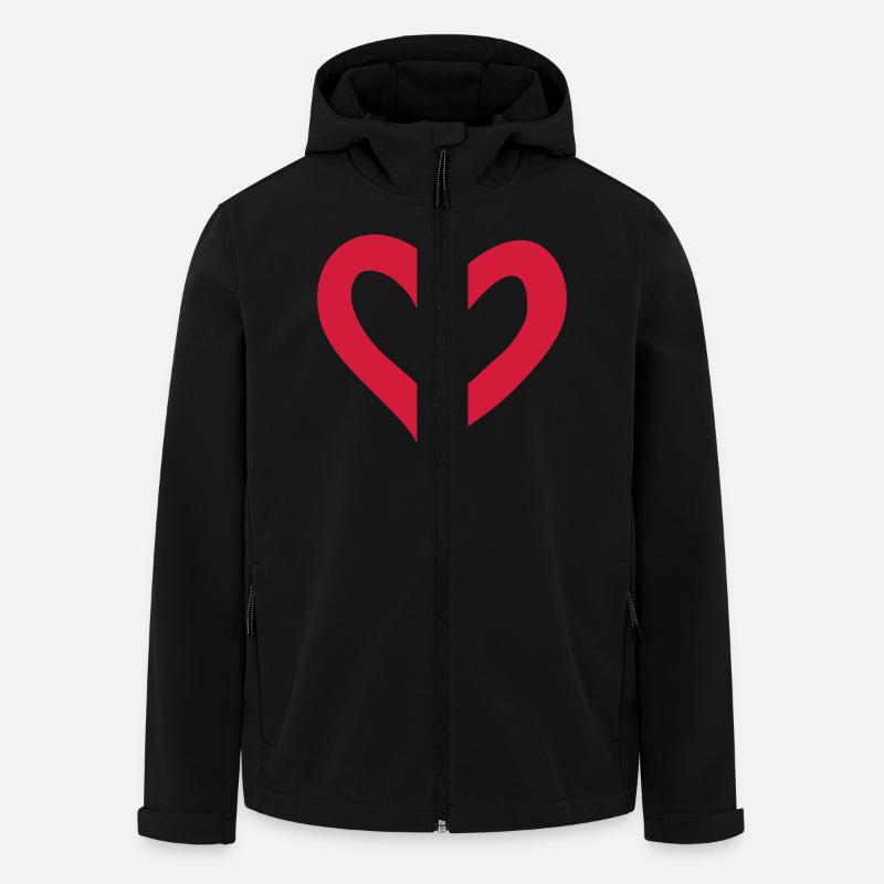 Herz - Recycelte Männer Softshell-Jacke von Stanley/Stella - Schwarz