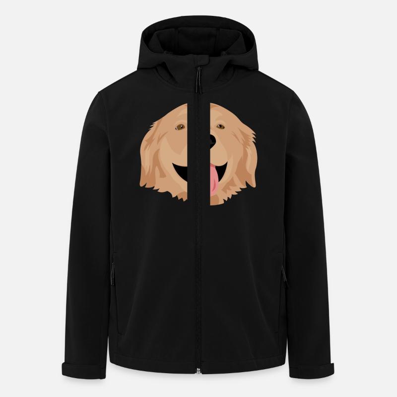 Golden Retriever - Recycelte Männer Softshell-Jacke von Stanley/Stella - Schwarz