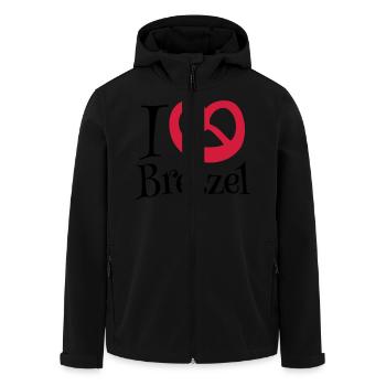 i love bretzel - Veste softshell homme en polyester recyclé Stanley/Stella - noir - Devant - AI Model Male 185 light (185cm)
