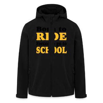 ride - Men’s Recycled Softshell Jacket by Stanley/Stella - black - Front - AI Model Male 185 light (185cm)