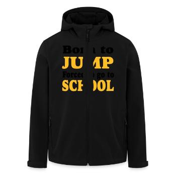 Weitsprung - Hochsprung - Recycelte Männer Softshell-Jacke von Stanley/Stella - Schwarz - Vorne - AI Model Male 185 light (185cm)