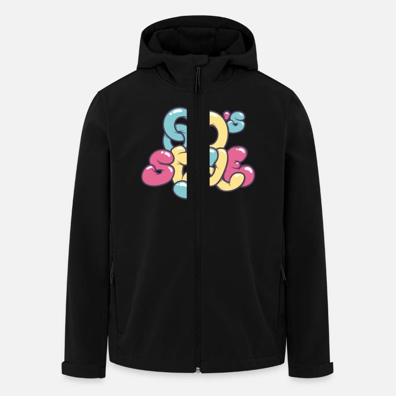 80's style - Veste softshell homme en polyester recyclé Stanley/Stella - noir