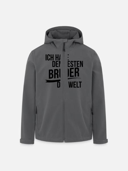 Ich habe den besten Bruder der welt - Recycelte Männer Softshell-Jacke von Stanley/Stella - Schwarz