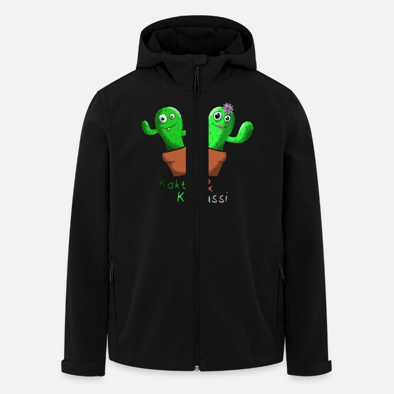 Kaktus & Kaktussi - Recycelte Männer Softshell-Jacke von Stanley/Stella - Schwarz