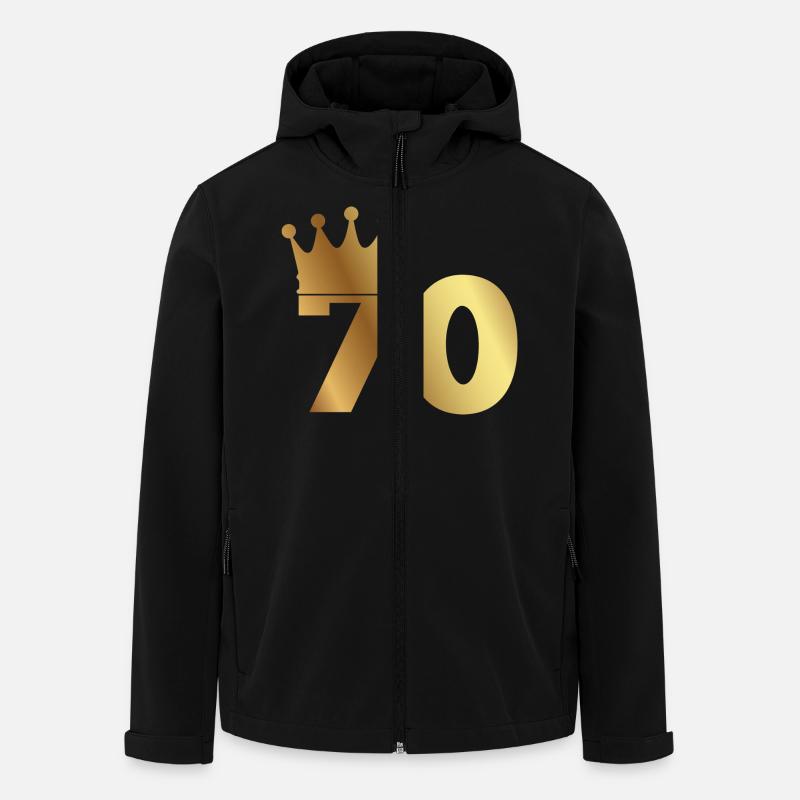 70th birthday: 70 with crown - Men’s Recycled Softshell Jacket by Stanley/Stella - black