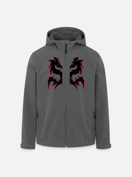 drachen - Recycelte Männer Softshell-Jacke von Stanley/Stella - Schwarz