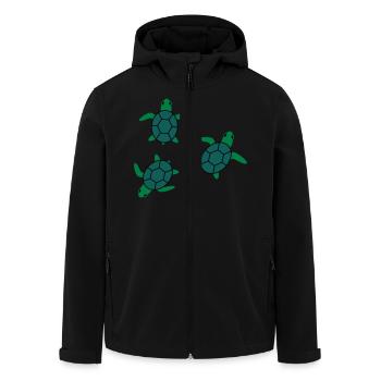 Schildkröte - Recycelte Männer Softshell-Jacke von Stanley/Stella - Schwarz - Vorne - AI Model Male 185 light (185cm)