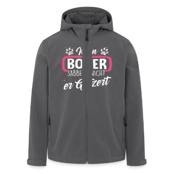 Boxer Hund Hunde Geschenk Glitzer - Recycelte Männer Softshell-Jacke von Stanley/Stella - Schwarz - Vorne - AI Model Male 185 light (185cm)
