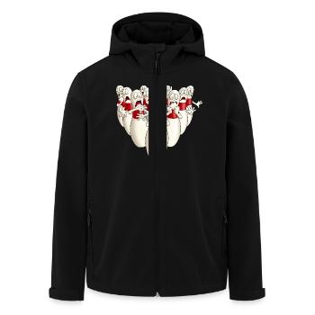 Fun Shirt Kegelen Bowling diese Angst - Recycelte Männer Softshell-Jacke von Stanley/Stella - Schwarz - Vorne - AI Model Male 185 light (185cm)