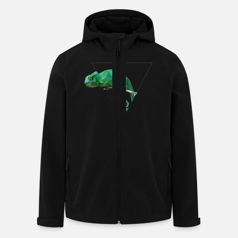 Chamäleon Chamäleons T-Shirt Geschenk Reptilien - Recycelte Männer Softshell-Jacke von Stanley/Stella - Schwarz