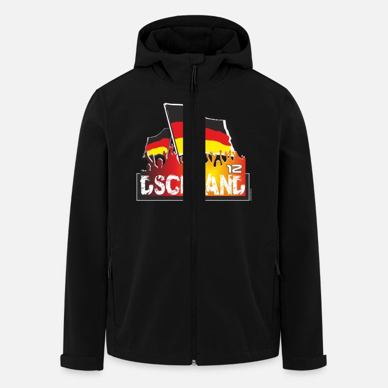 deutschland - Recycelte Männer Softshell-Jacke von Stanley/Stella - Schwarz