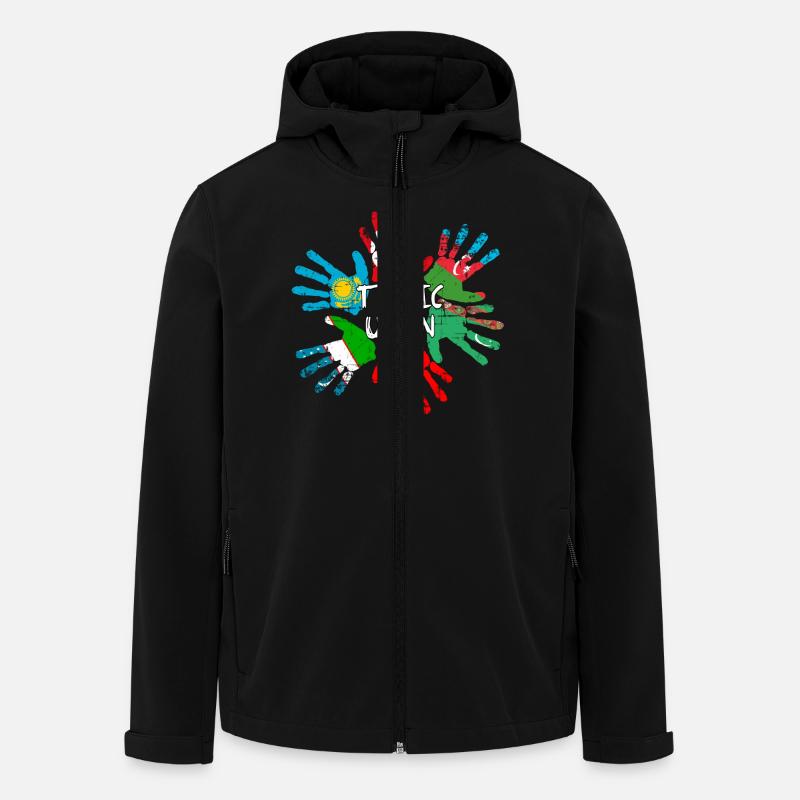 Turkic Union - Veste softshell homme en polyester recyclé Stanley/Stella - noir