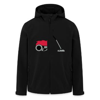 staubsauger - Recycelte Männer Softshell-Jacke von Stanley/Stella - Schwarz - Vorne - AI Model Male 185 light (185cm)