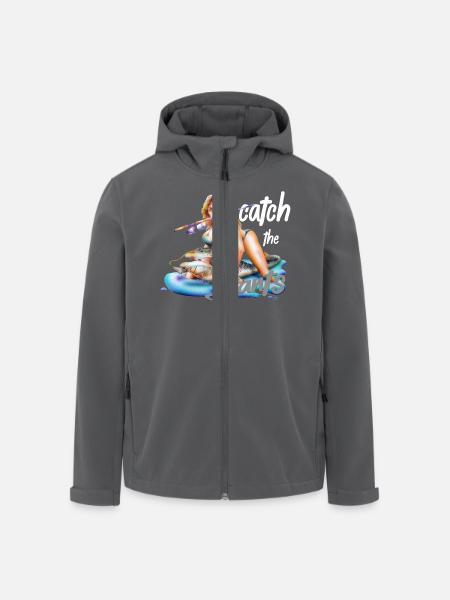 Catch the Giants - Recycelte Männer Softshell-Jacke von Stanley/Stella - Schwarz