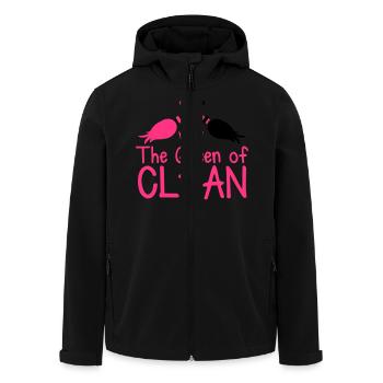 La reine de la mère CLEAN rose chaud avec des - Veste softshell homme en polyester recyclé Stanley/Stella - noir - Devant - AI Model Male 185 light (185cm)