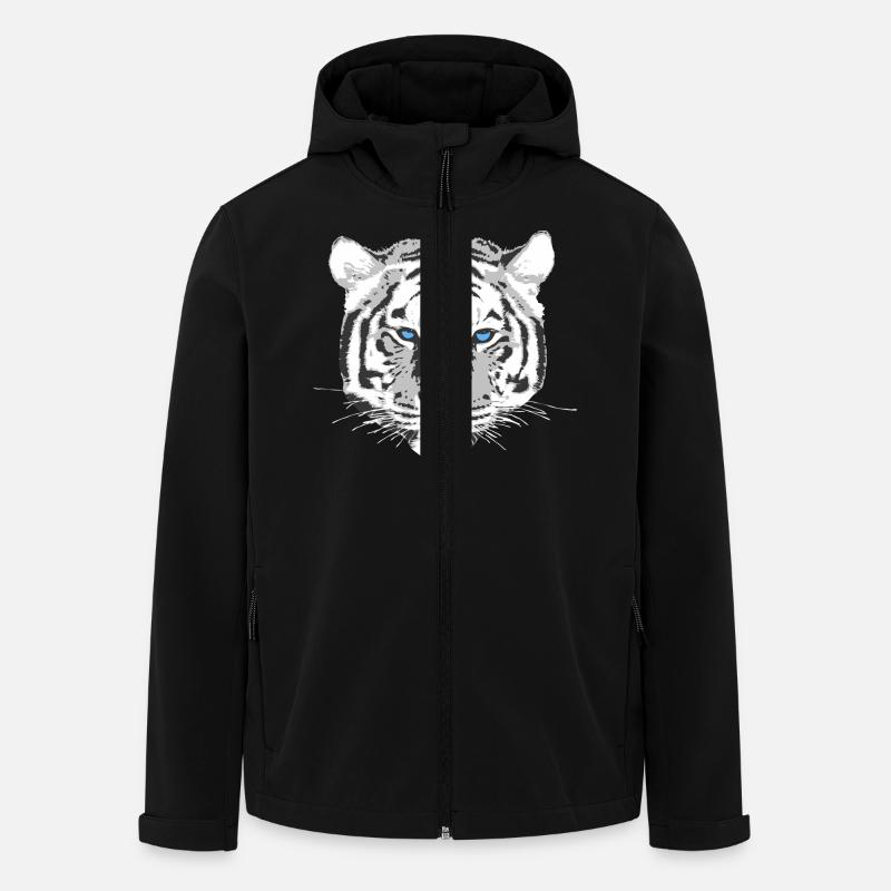 weißer Tiger - Recycelte Männer Softshell-Jacke von Stanley/Stella - Schwarz