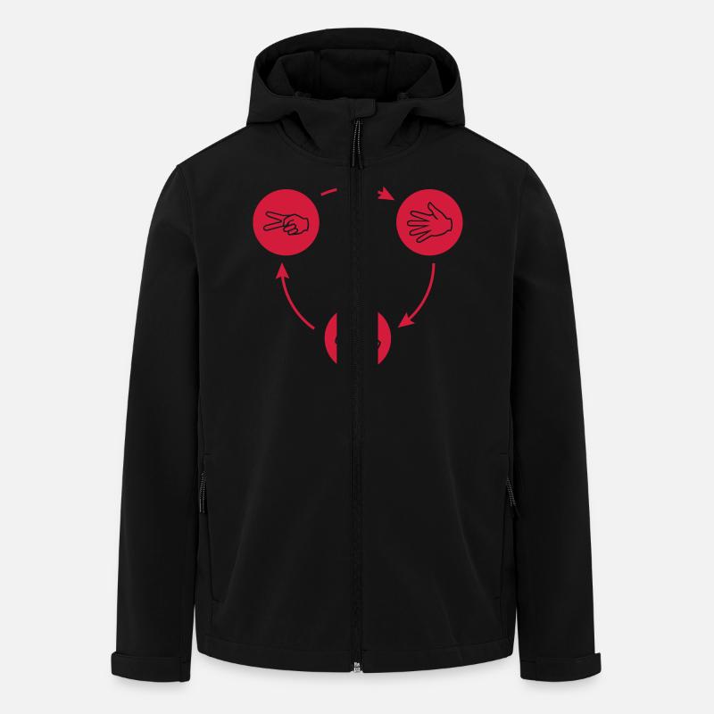 Schnick Schnack Schnuck - Recycelte Männer Softshell-Jacke von Stanley/Stella - Schwarz