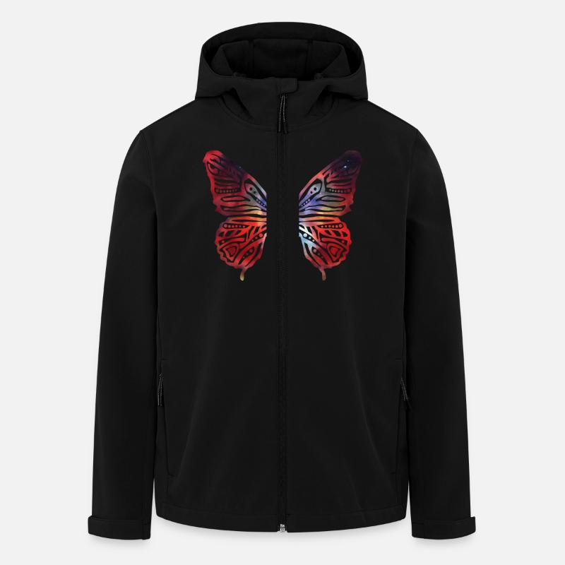 ailes colorées de papillon - Veste softshell homme en polyester recyclé Stanley/Stella - noir
