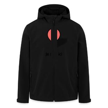 Je suis ici - Veste softshell homme en polyester recyclé Stanley/Stella - noir - Devant - AI Model Male 185 light (185cm)